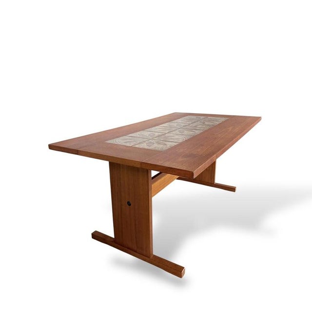 Danish Teak and Tile Dining Table from Gangso Møbler For Sale - Image 6 of 9