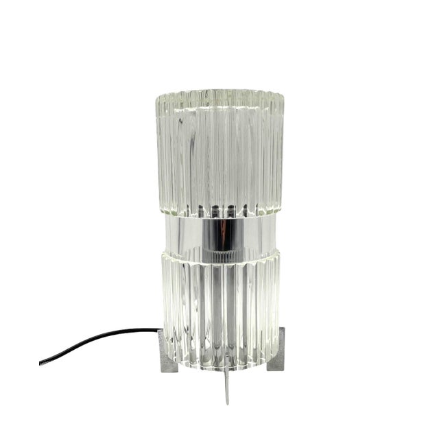 Vintage Italian Glass Table Lamp, 1970s For Sale - Image 13 of 16