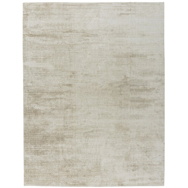 Simplicity Contemporary Rug Taupe-Ivory 7'7 X 10' For Sale - Image 10 of 11