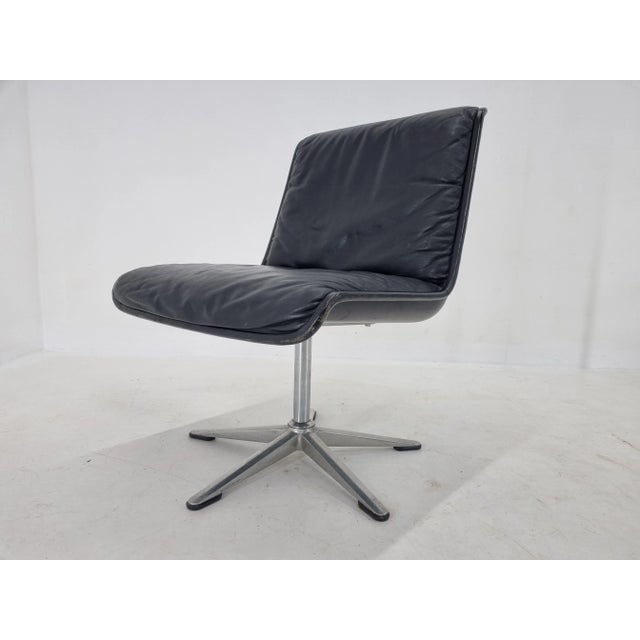 Wilkhahn Mid-Century Leather Desk Chair by Delta Wilkhahn, 1970s For Sale - Image 4 of 13