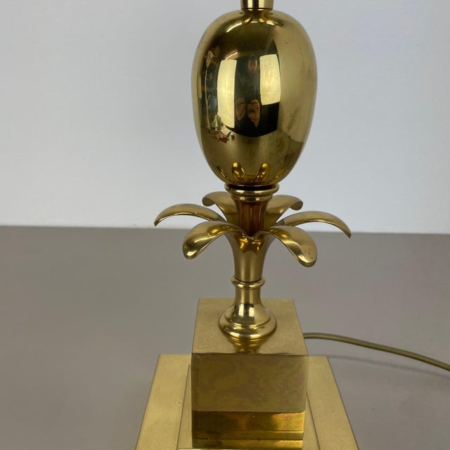 Large Brass Pineapple Table Light in the style of Maison Charles Style, France, 1970s For Sale - Image 13 of 18