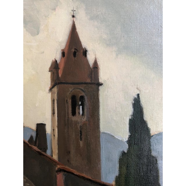 Benjamin II Vautier, Eglise de Saint Pietro, Avigliana, 1926, Oil on Canvas, Framed For Sale - Image 6 of 13
