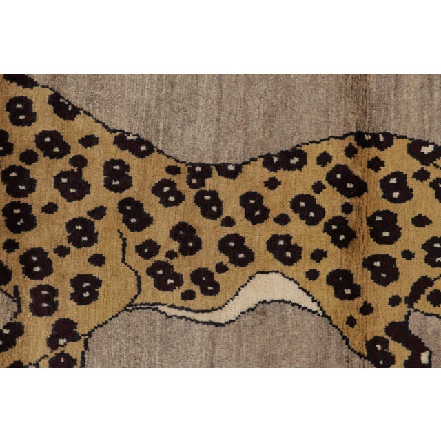 Traditional Vintage Leopard Pictorial Gabbeh Rug by Rug & Kilim, Afghanistan, 1950-1959 For Sale - Image 3 of 10