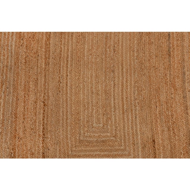 Natural Color Jute Scallop Handmade Rug - 2.6'x5' For Sale - Image 11 of 12