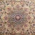 Large Vintage Persian Floral Area Rug in Ivory and Navy, 1950s For Sale - Image 4 of 7