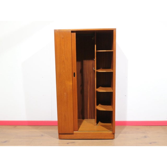 Mid Century Modern Vintage Teak Tambour Door Low Armoire Wardrobe by Austinsuite For Sale - Image 13 of 15