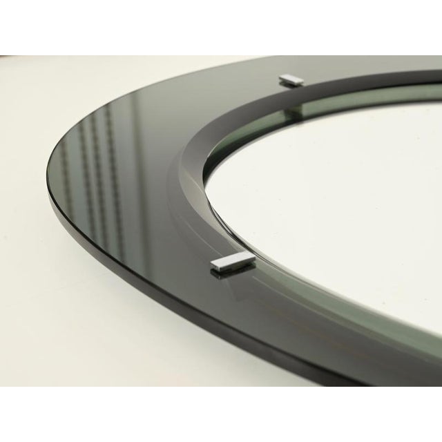 Large Olive Green Teardrop Beveled Mirror by Cristal Arte, Italy, 1960s For Sale - Image 9 of 15