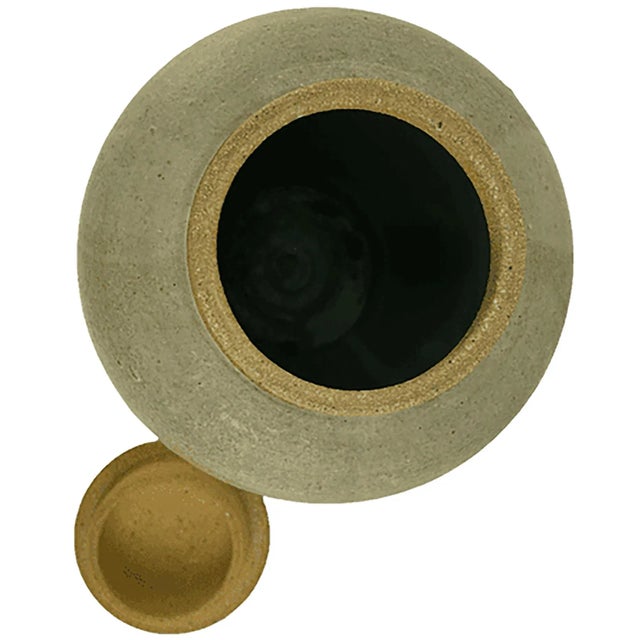 Mid 20th Century Mid 20th Century Hand Turned Clay Lidded Jar For Sale - Image 5 of 8