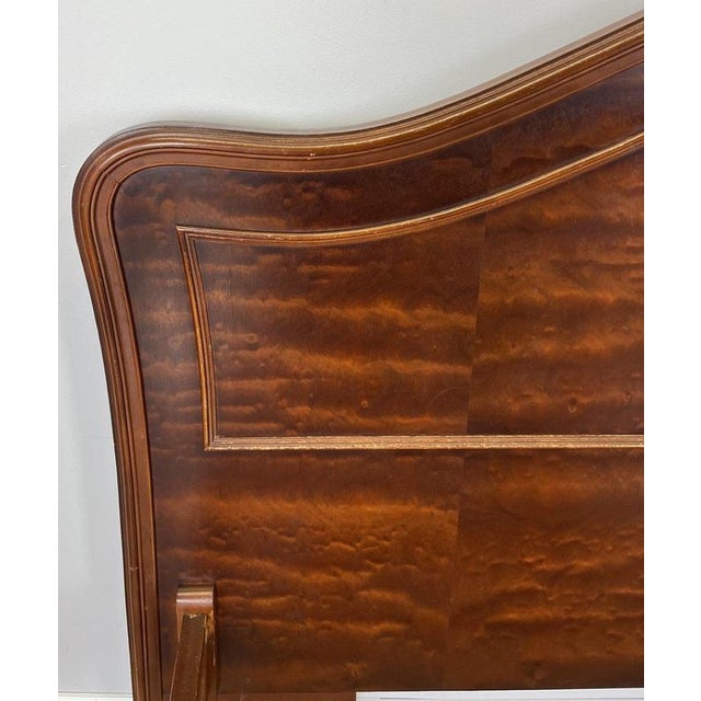 Vintage French Louis XVI King Size Bed Frame with Carved Headboard For Sale - Image 12 of 18