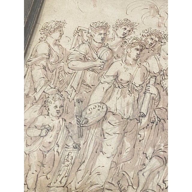 18th to 19th Century "Art Presentation" Old Master Drawing For Sale - Image 9 of 12