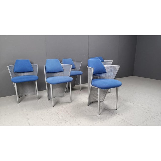 Postmodern Metal Dining Chairs, 1980s, Set of 6 For Sale - Image 10 of 15
