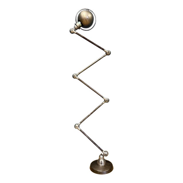 Vintage Five-Arm Floor Lamp with Green Brand Plate from Jieldé, 1950s For Sale