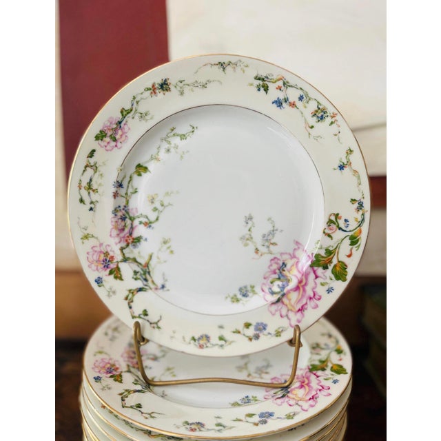 Mid-Century Modern Vintage Mid-Century Modern Epiag Floral Salad Plates 8.5” - Set of 11 For Sale - Image 3 of 10