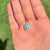Mid-Century Modern Art Deco Cabochon Oval Turquoise Diamond Halo Pendant in 14k Yellow Gold For Sale - Image 3 of 13