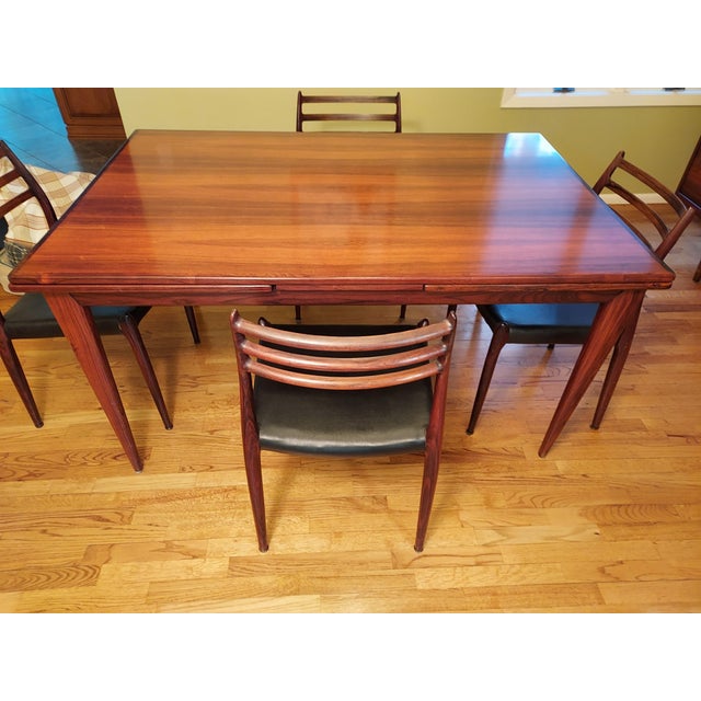 Mid-Century Modern 1970s Danish Mid-Century Modern Solid Rosewood Moller Refectory Dinning Table For Sale - Image 3 of 7