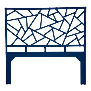 Tiffany Headboard Queen - Navy Blue For Sale
