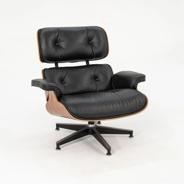 Herman Miller 1990 Herman Miller Eames Lounge Chair & Ottoman (670/671) in Brazilian Rosewood For Sale - Image 4 of 6