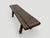 2010s Andrianna Shamaris Impressive Hand Carved Espresso Stained Teak Wood Bench For Sale - Image 5 of 18