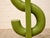Sculpture Materials Late 20th Century Oversized Lime Green Concrete Dollar Sign Sculpture For Sale - Image 7 of 8