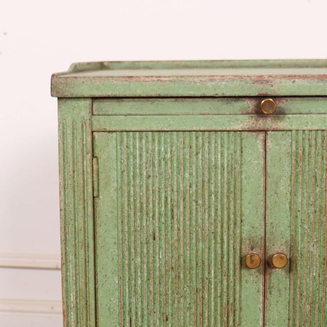 Late 19th C Swedish painted bedside cabinet. 1890 Dimensions:W: 42cm (16.5")H: 72cm (28.3")D: 31cm (12.2") This piece is...