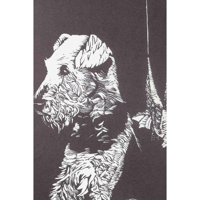 Modern Birthe Kronkvist, Dog and Game, 1979, Color Lithograph For Sale - Image 3 of 6