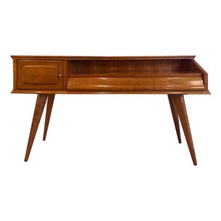 Polished Walnut Console Table from Melchiorre Bega, 1950s For Sale