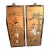 Vintage 34” Hong Kong Mother of Pearl Shell Inlay Asian Lady Wall Plaques Gold Chinoiserie – Pair For Sale