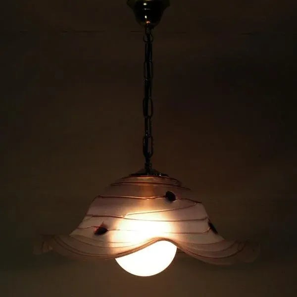 German Heavy Handmade Glass Pendant Lamp from Poeschinger, 1970s For Sale - Image 9 of 13
