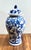 Classic Blue and white ceramic go her jar 15” x 8 x 8” Floral design Works with both modern and traditional decors 2 pcs...