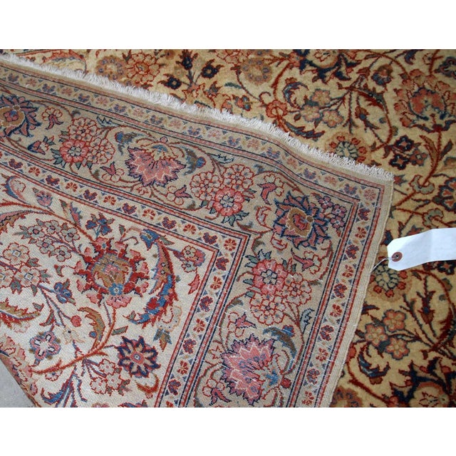 1910s Early 20th Century Handmade Antique Persian Kashan Rug For Sale - Image 5 of 8