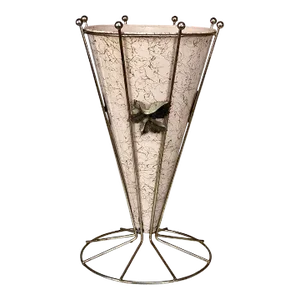 Mid-Century Atomic Golden Foliage Entryway Umbrella Stand
