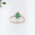 Green 1.3ct Emerald Ring With Natural Diamond Accents: Solid 14k Gold, ,Size 6.75 For Sale - Image 8 of 8
