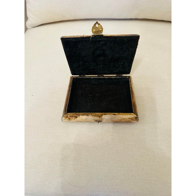 Vintage Bone and Brass Elephant Box For Sale - Image 4 of 11