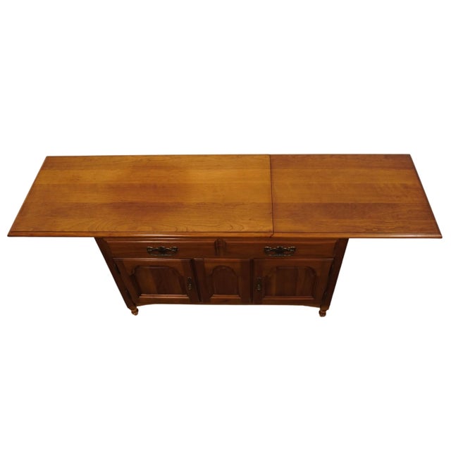 Thomasville Furniture Collector's Cherry Traditional Style 66" Server Buffet W. Slide-And-Drop-Top 720-26 For Sale - Image 12 of 12
