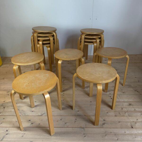 Wood Vintage Stool in Oak For Sale - Image 7 of 7