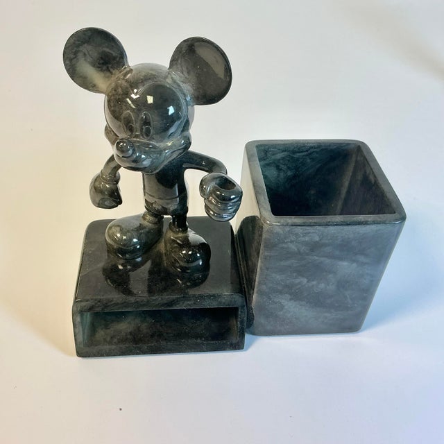 1980s Vintage Boho Chic Lucite Acrylic Disney Mickey Mouse Desk Set - 4 Pieces. For Sale - Image 4 of 10