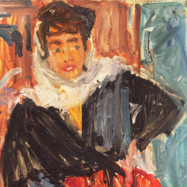 Woman Seated' by Victor Di Gesu, Paris, Louvre, Académie Chaumière, California Post-Impressionist, Los Angeles County Museum of Art For Sale In Monterey, CA - Image 6 of 9
