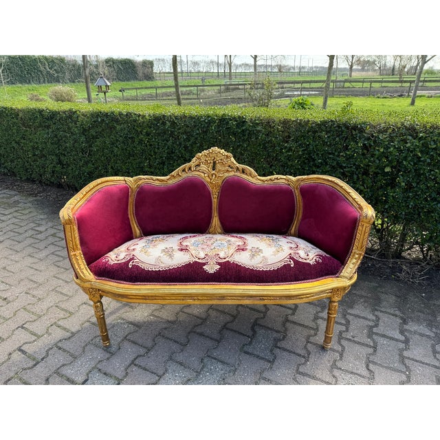 Bring timeless French elegance into your interior with this exquisite Louis XVI–style sofa set, crafted circa 1960. This...