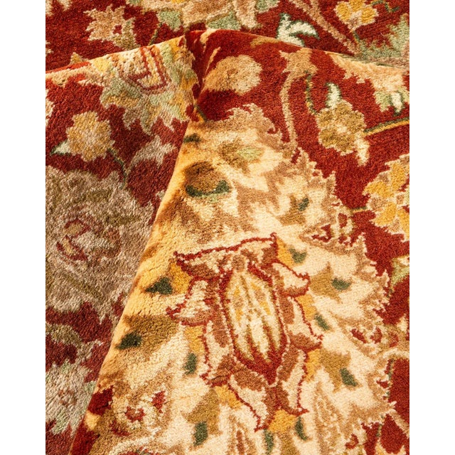 Textile Mogul, One-of-a-Kind Hand-Knotted Area Rug - Orange, 9' 0" x 12' 2" For Sale - Image 7 of 8