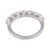 Vintage Diamond 18k White Gold Half Eternity Band, Size 4.25 For Sale In Los Angeles - Image 6 of 6
