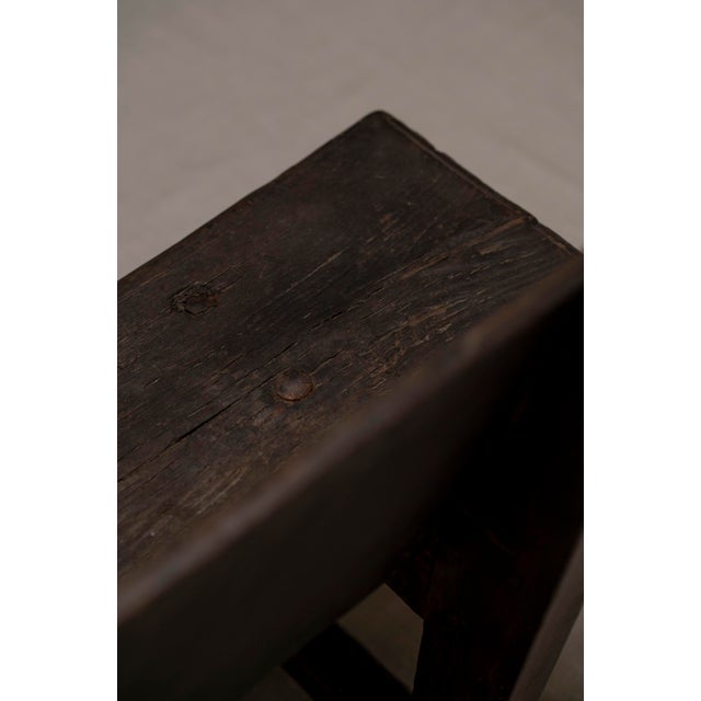 Vintage Oak Hallway Bench For Sale - Image 12 of 15
