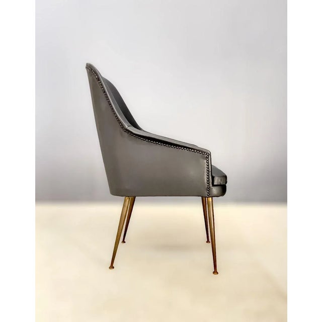 Mid-Century Modern Small Armchairs attributed to Lina Bo Bardi and Carlo Pagani for Arflex, 1950s, Set of 4 For Sale - Image 3 of 6