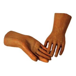 Small Vintage Santos Hands - A Pair For Sale