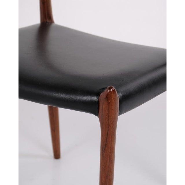 Model 78 Dining Chairs in Rosewood by N.O. Møller from J.L. Møllers, 1950s, Set of 6 For Sale - Image 6 of 12