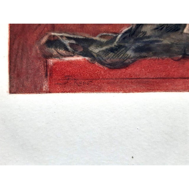 Le Calvaire - Original Etching and Heliogravure by Félicien Rops - 1882 1882 For Sale - Image 3 of 5