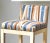 Mid-Century Modern Pair | Large Vintage Wooden Bar Stools With Bamboo Fabric For Sale - Image 3 of 7