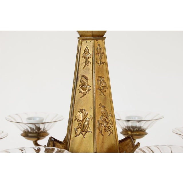 Chandelier with Bird Motifs in the style of Dagobert Peche, 1920s For Sale - Image 9 of 18
