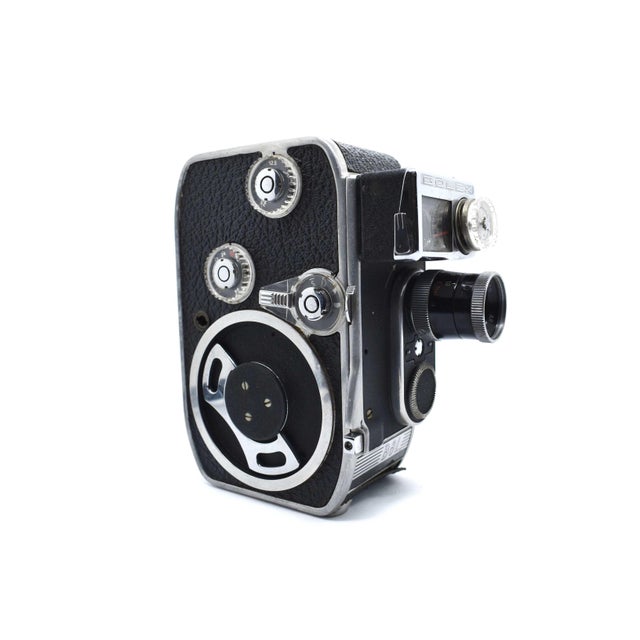 Mid-Century Modern Mid 20th Century Paillard Bolex B8l 8mm Wind-Up Film Camera Made in Switzerland For Sale - Image 3 of 10