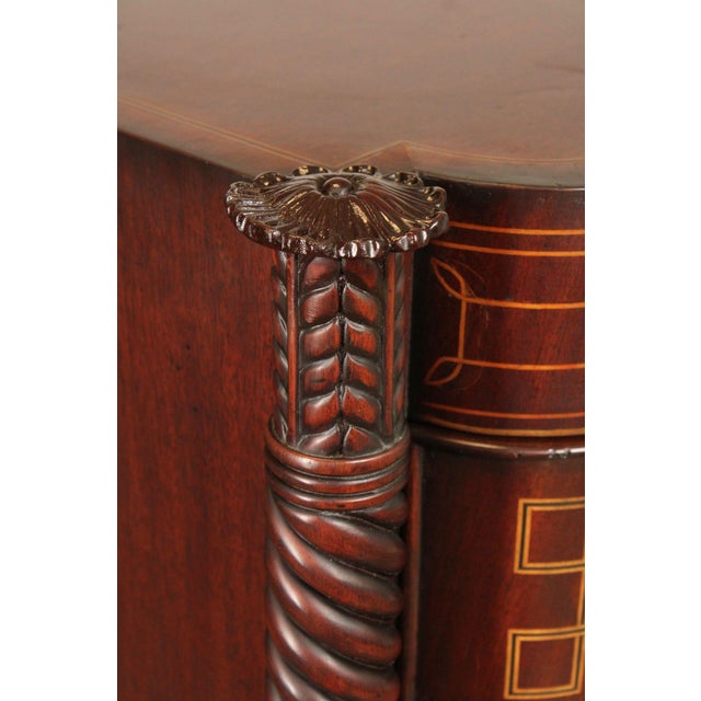 Edwardian Style Custom Mahogany Inlaid High Chest Of Drawers For Sale - Image 10 of 18