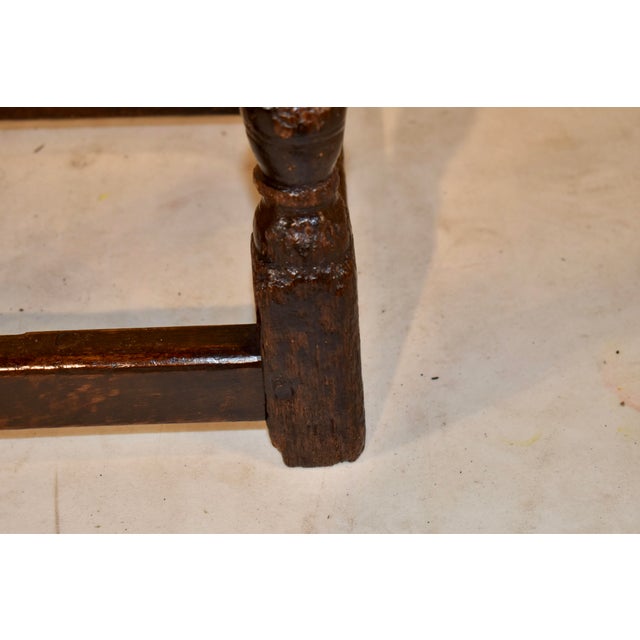 Brown 17th Century Oak Joint Stool From England For Sale - Image 8 of 15
